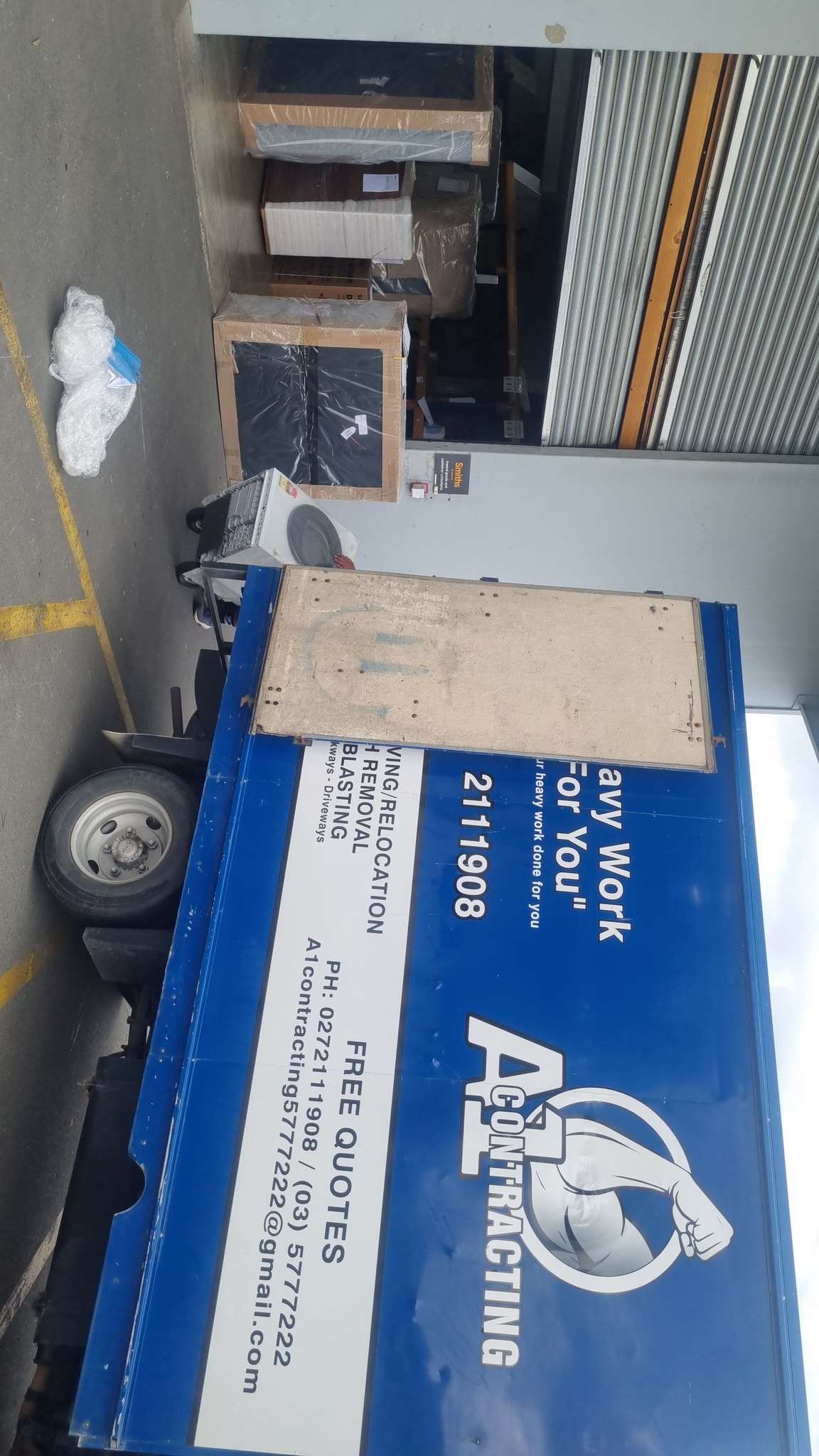 A1 Contracting freight being loaded for interisland transport Blenheim