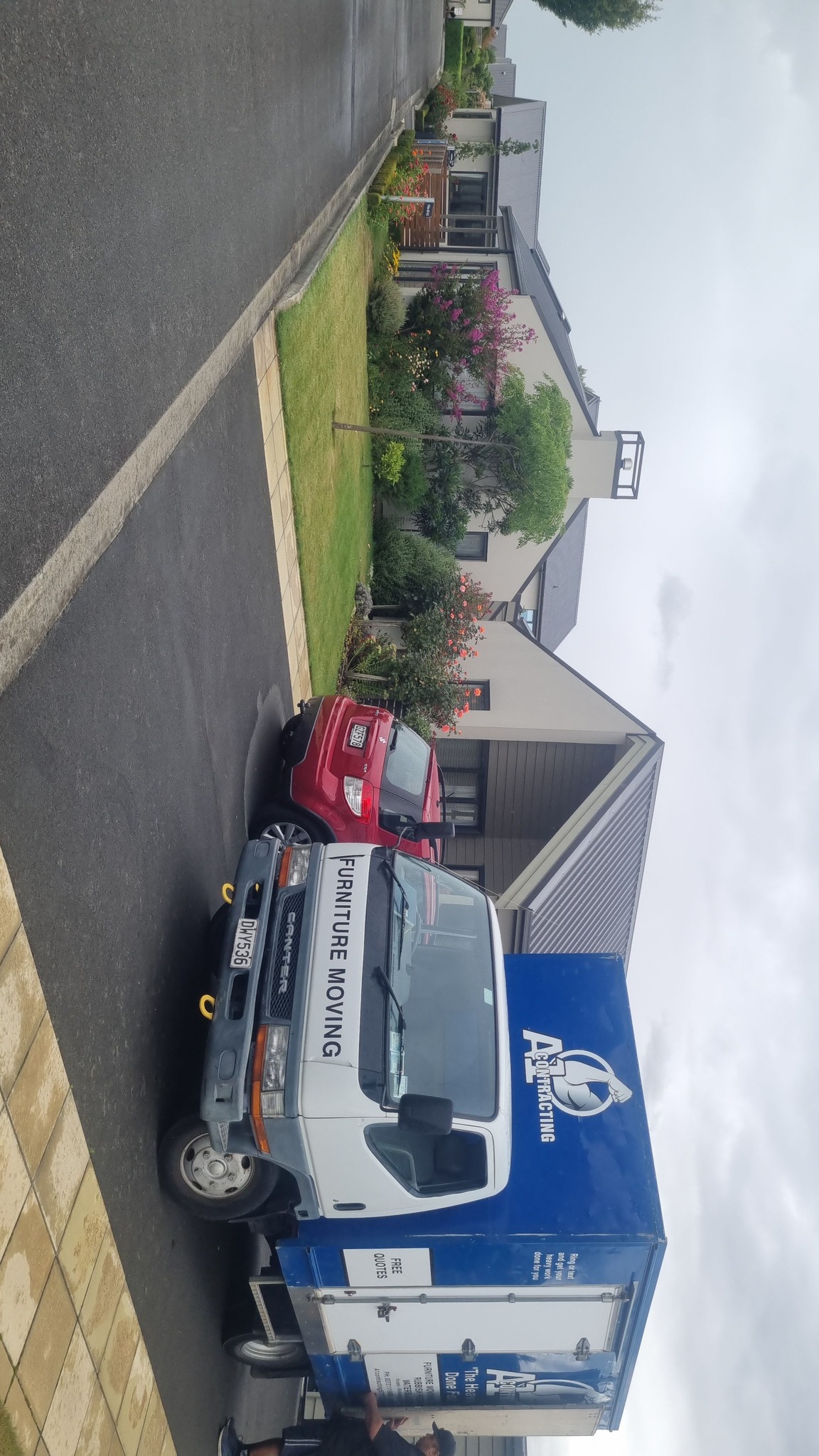 A1 Contracting furniture moving truck at residential job in Blenheim